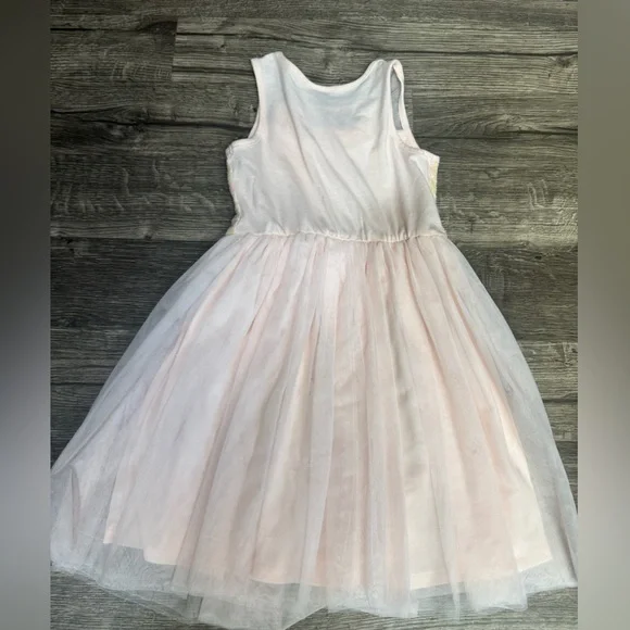 Pink and Gold Kids Dress - Picture 3 of 8